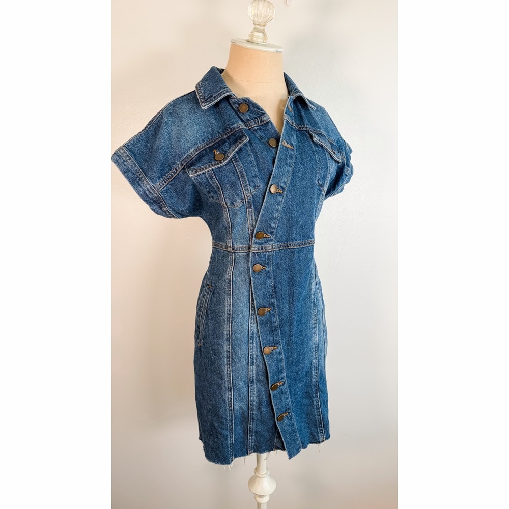 Free People The City Mini Denim Dress - Picture 9 of 16